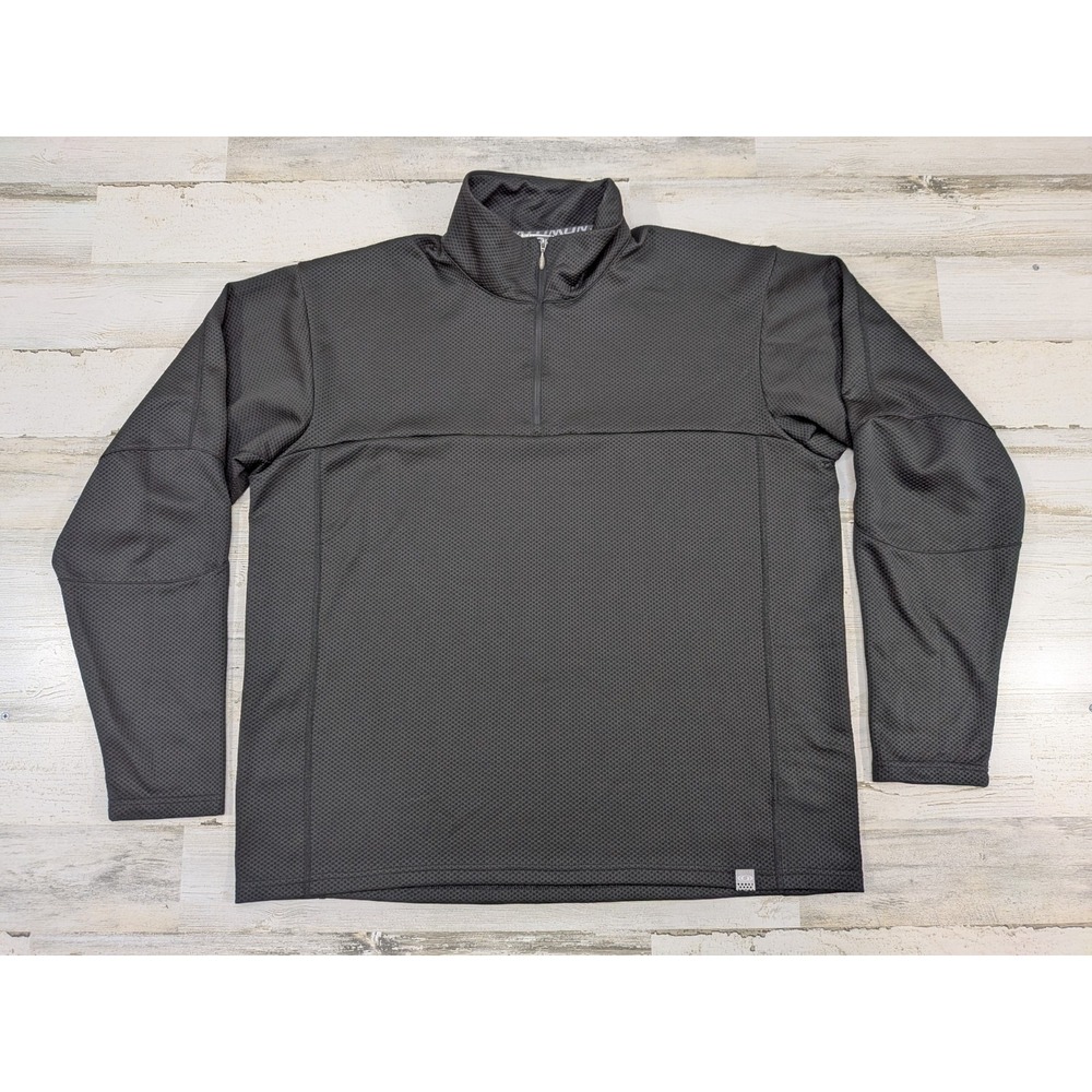 Vtg Y2K Salomon Pullover Mens XXL 2XL Black Motomesh Quarter Zip Gorpcore